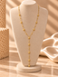 Golden Beads Y-Necklace