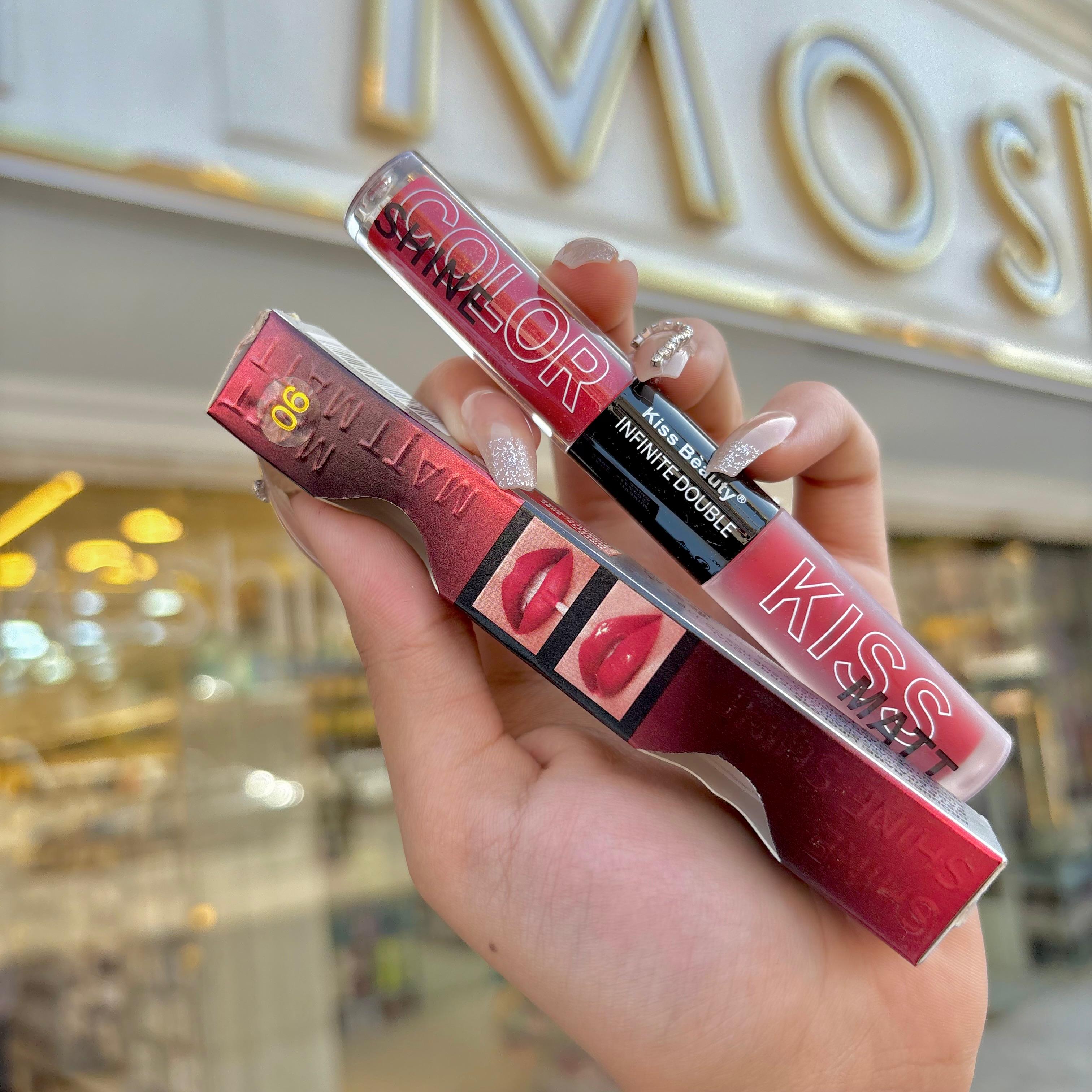Kiss Beauty Double Liquid Lipstik - روج دبل كيس بيوتي