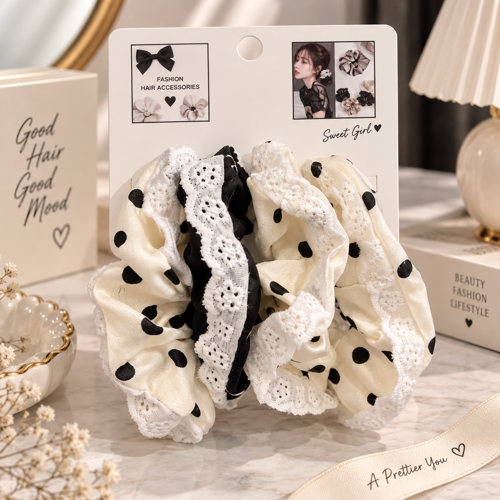 Lace Ruffle Scrunchies 🎀