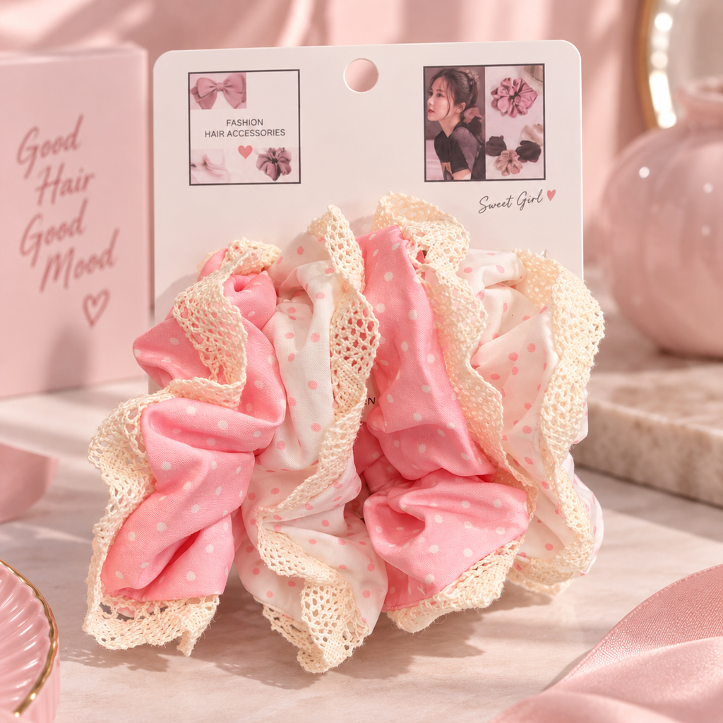 Lace Ruffle Scrunchies 🎀