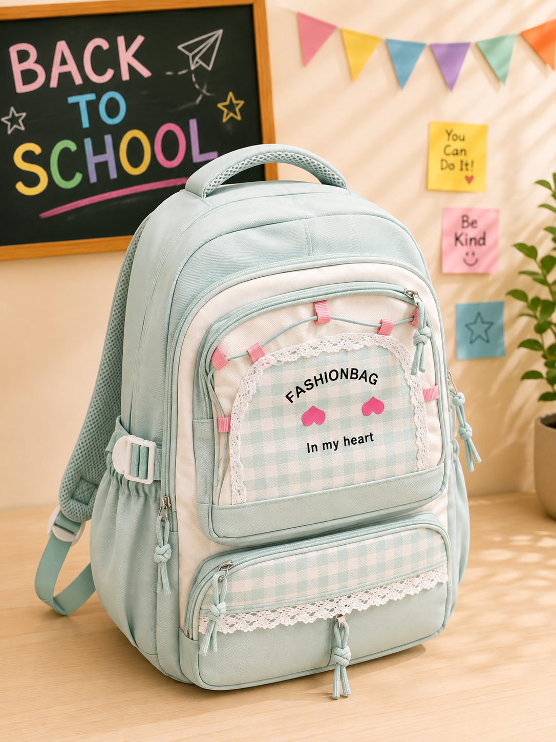 Fashion Heart School Backpack
