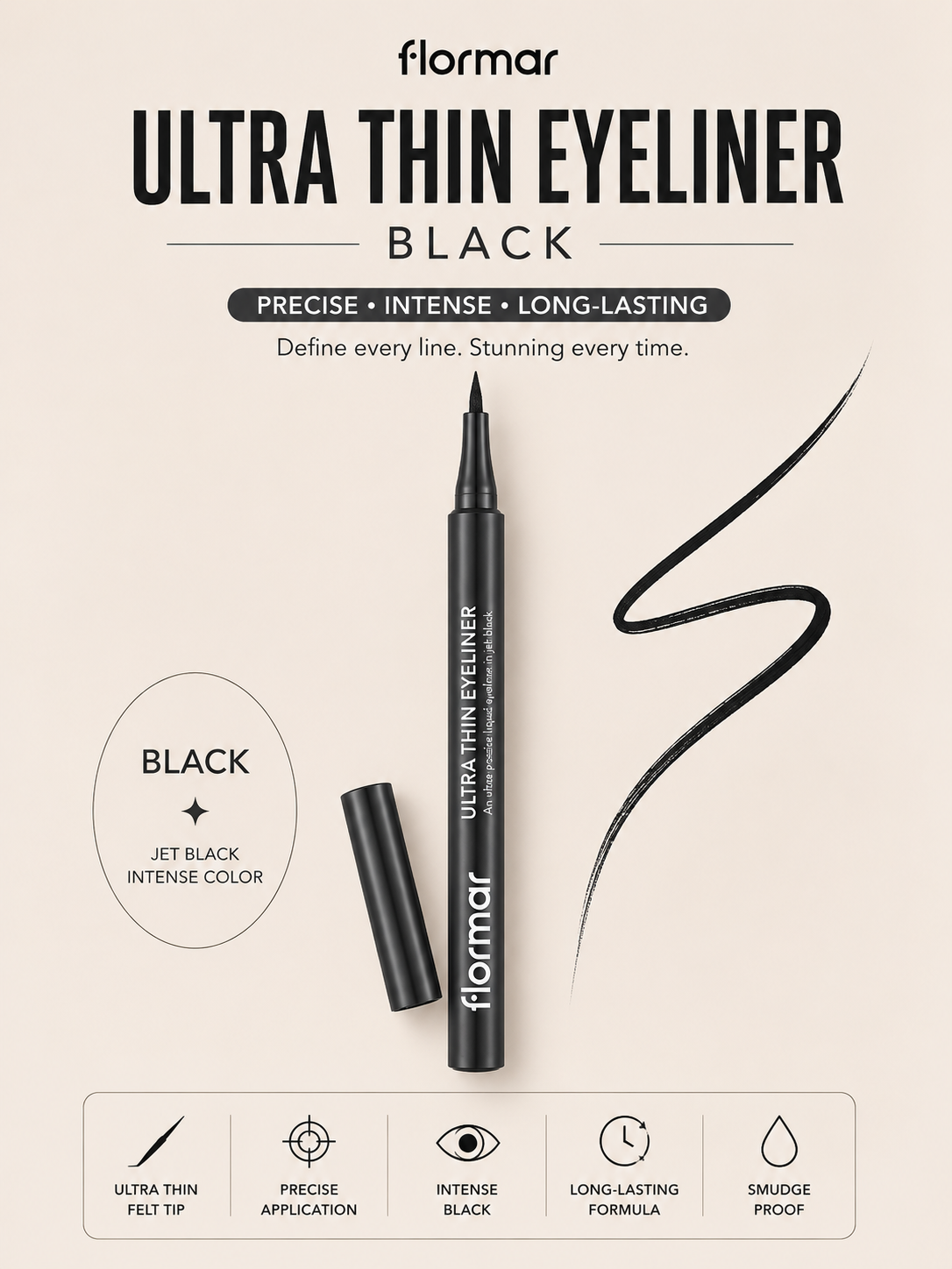 Ultra Thin Eyeliner Black