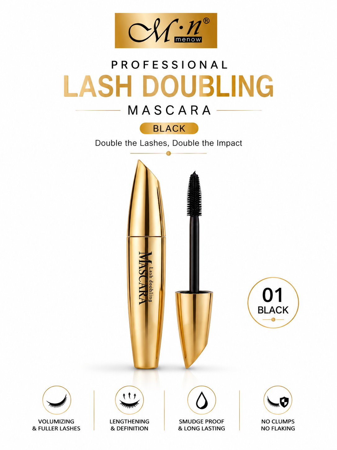 M.N 
Professional Lash Doubling Mascara, Black