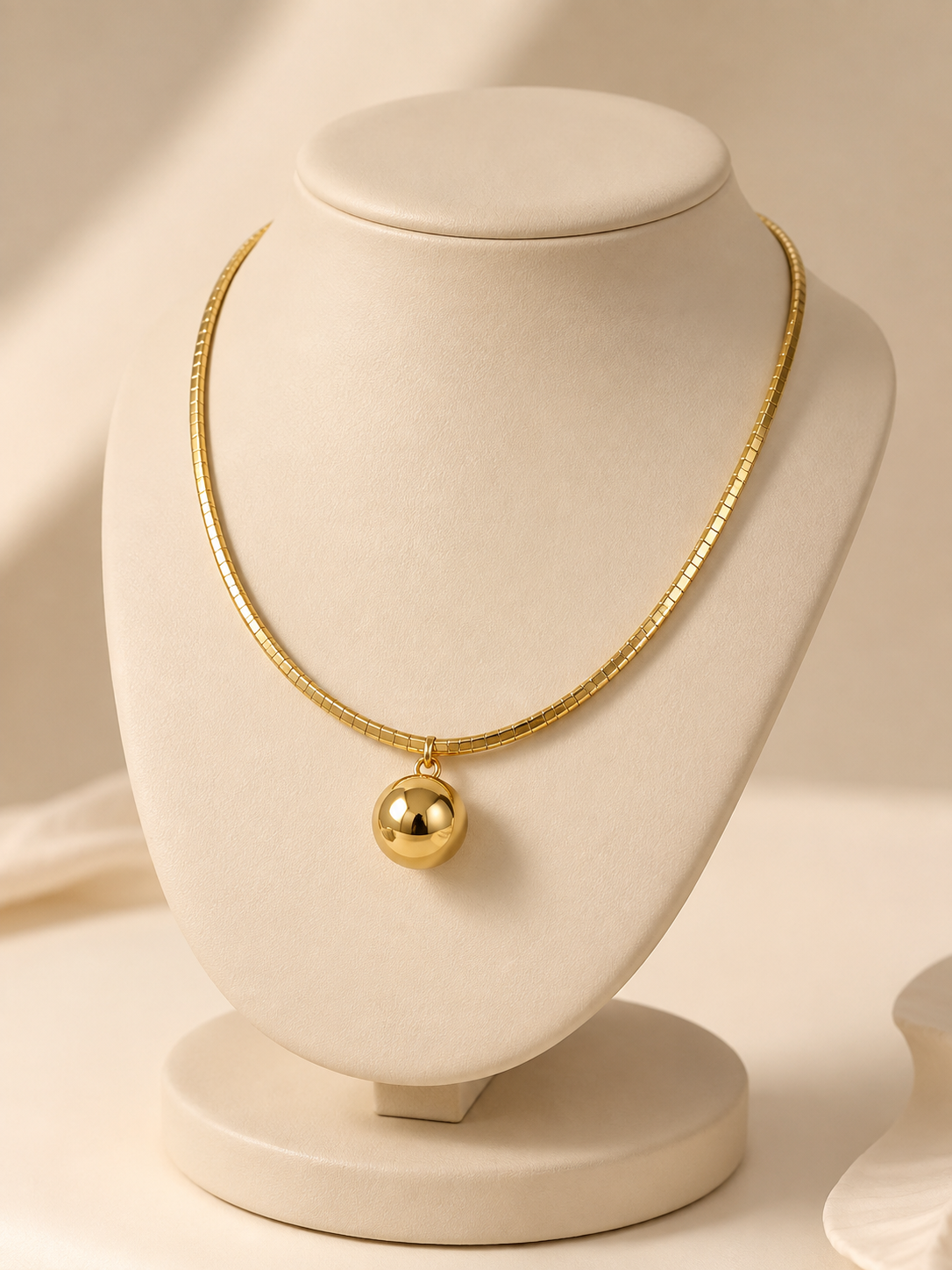 Golden Sphere Necklace الصورة الرئيسية