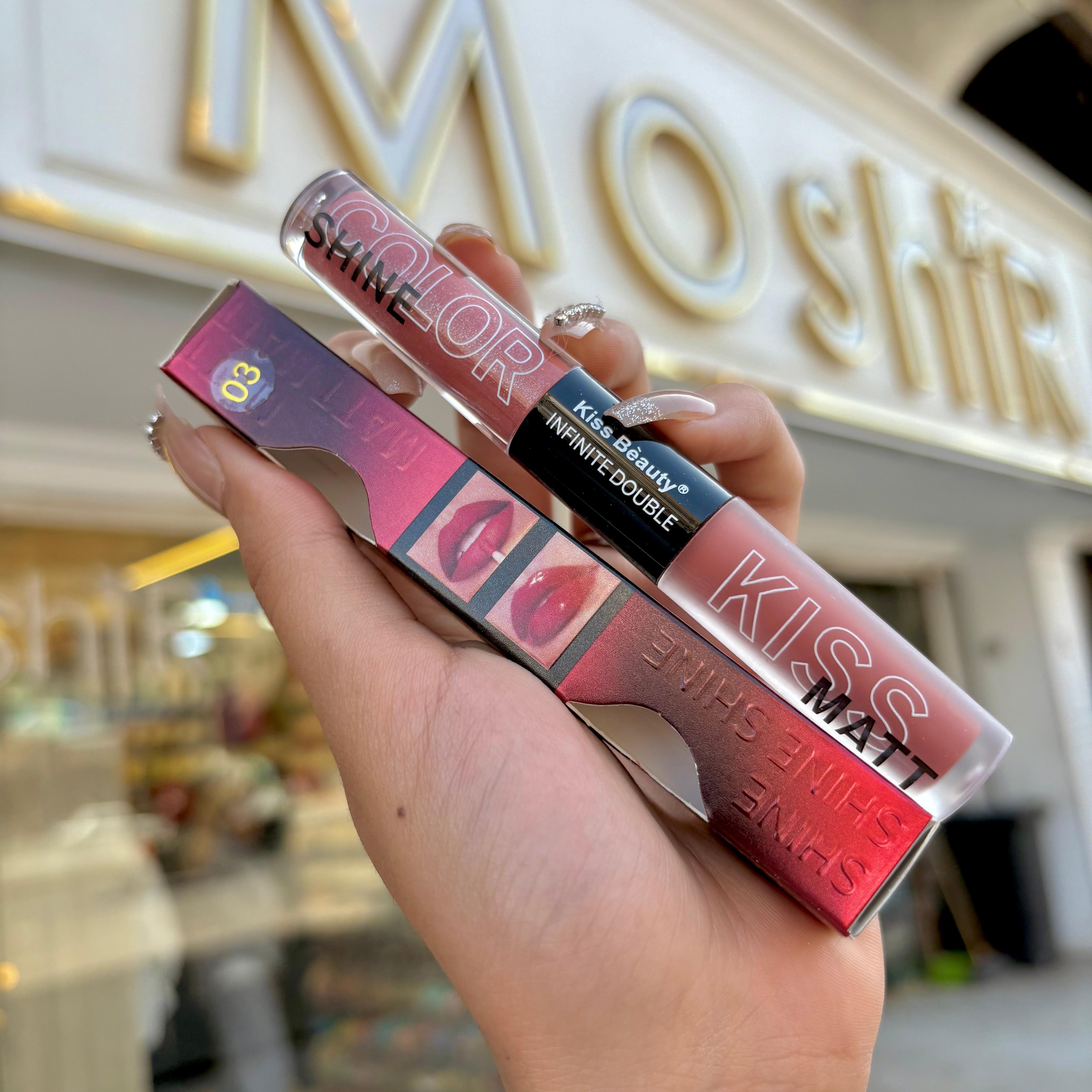 Kiss Beauty Double Liquid Lipstik - روج دبل كيس بيوتي