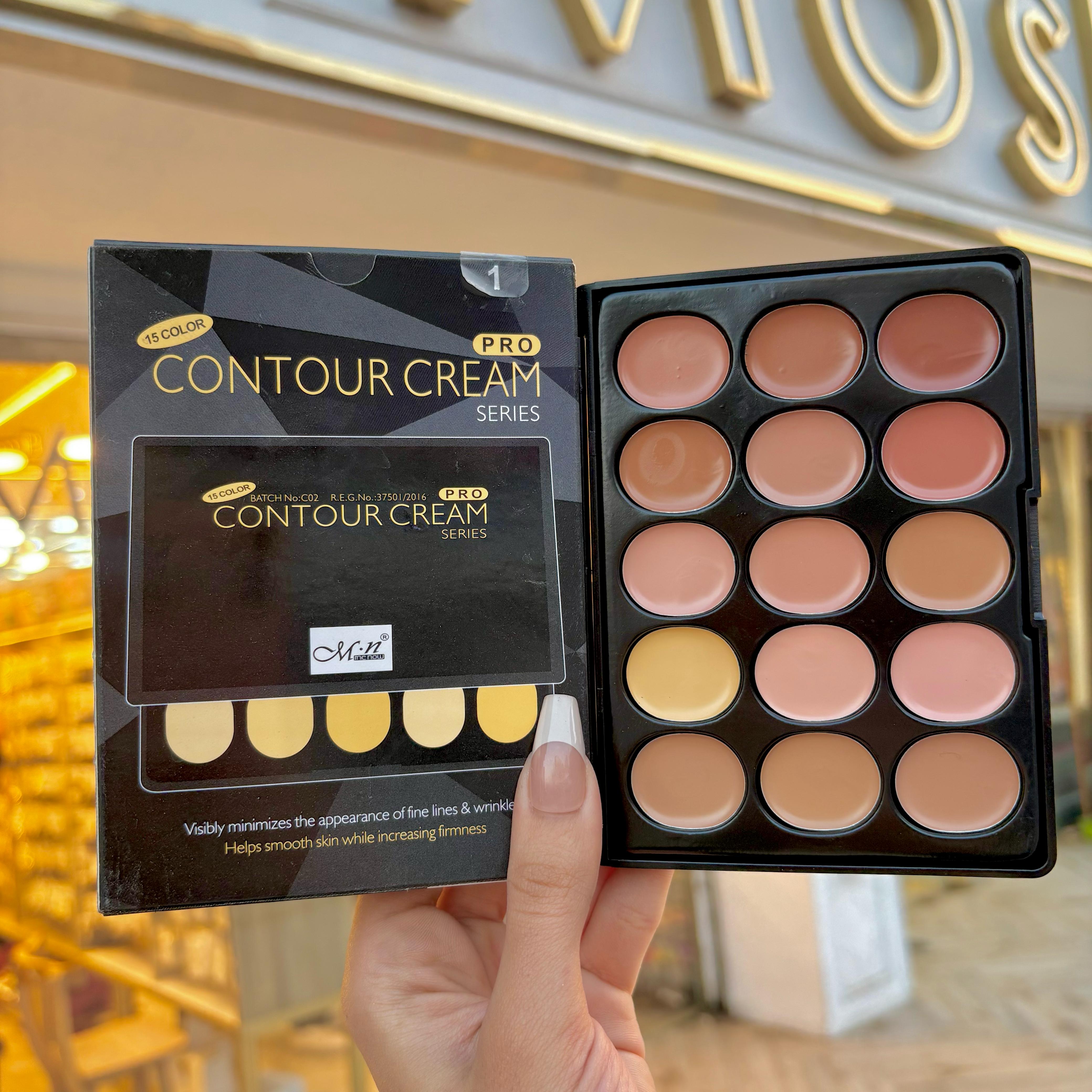 M.N Contour Cream Palette 15 Colors - كنتور ام ان 15لون