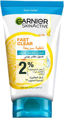 Garnier Skin Active Fast Clear 3 in 1 Face Wash for Acne-Prone Skin with Salicylic Acid and Vitamin C, 150 ml - Garnier 