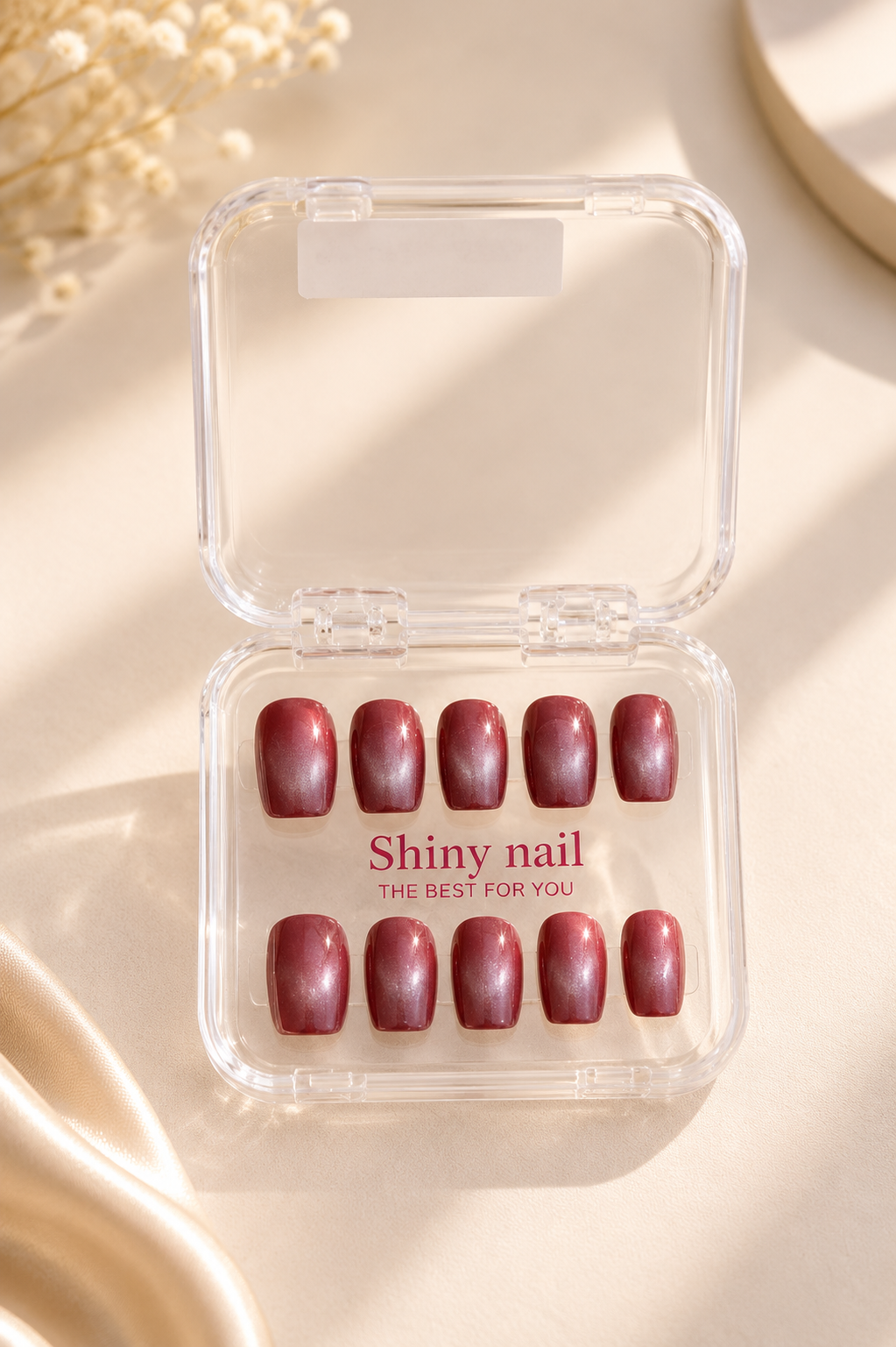 Blush Glow Short Press-On Nails