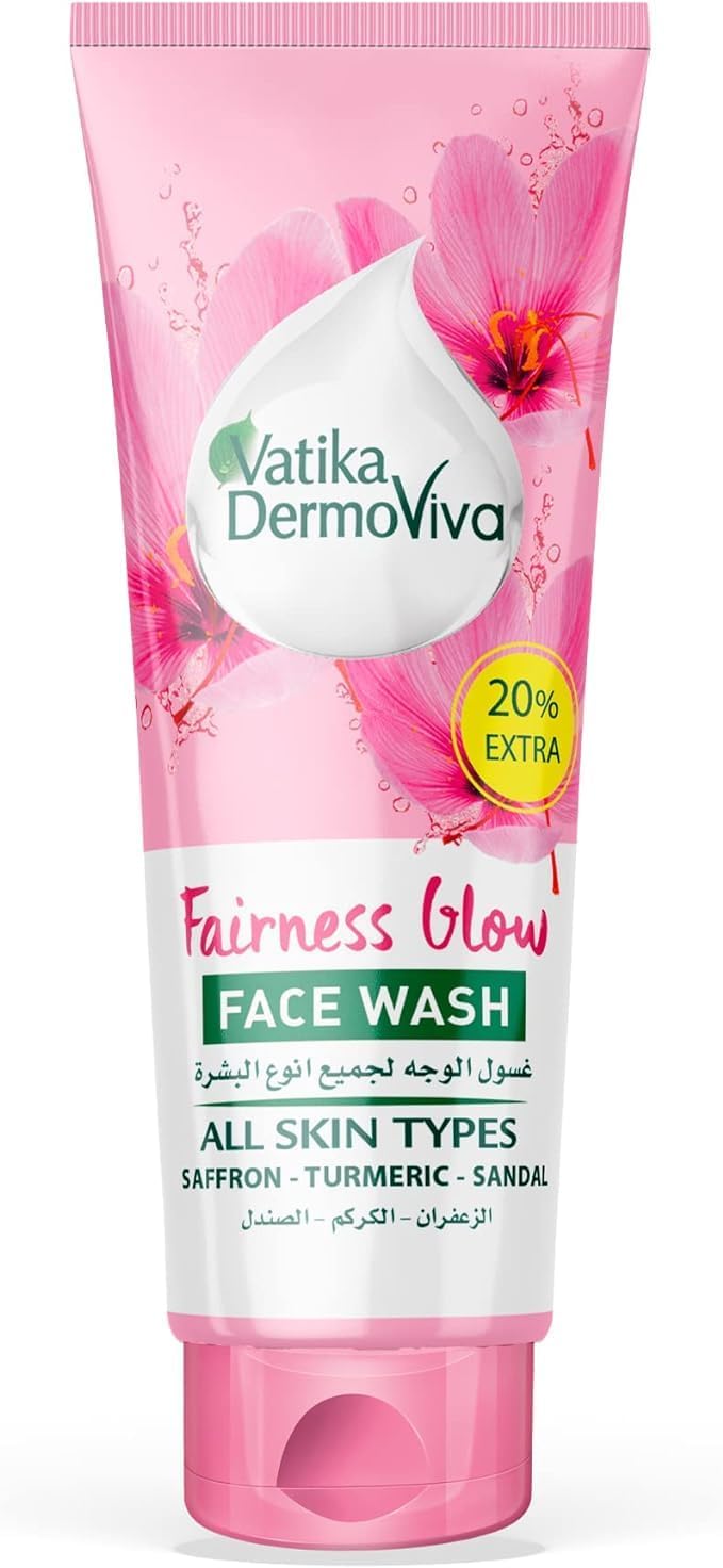 غسول الوجه لتفتيح البشرة من فاتيكا ديرموفيفا  | بتركيبة الزعفران والكركم وخشب الصندل-vatika 50ml