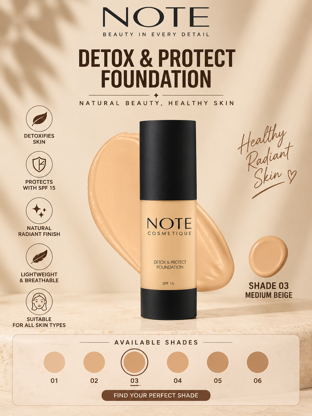 Note Detox & protect foundation