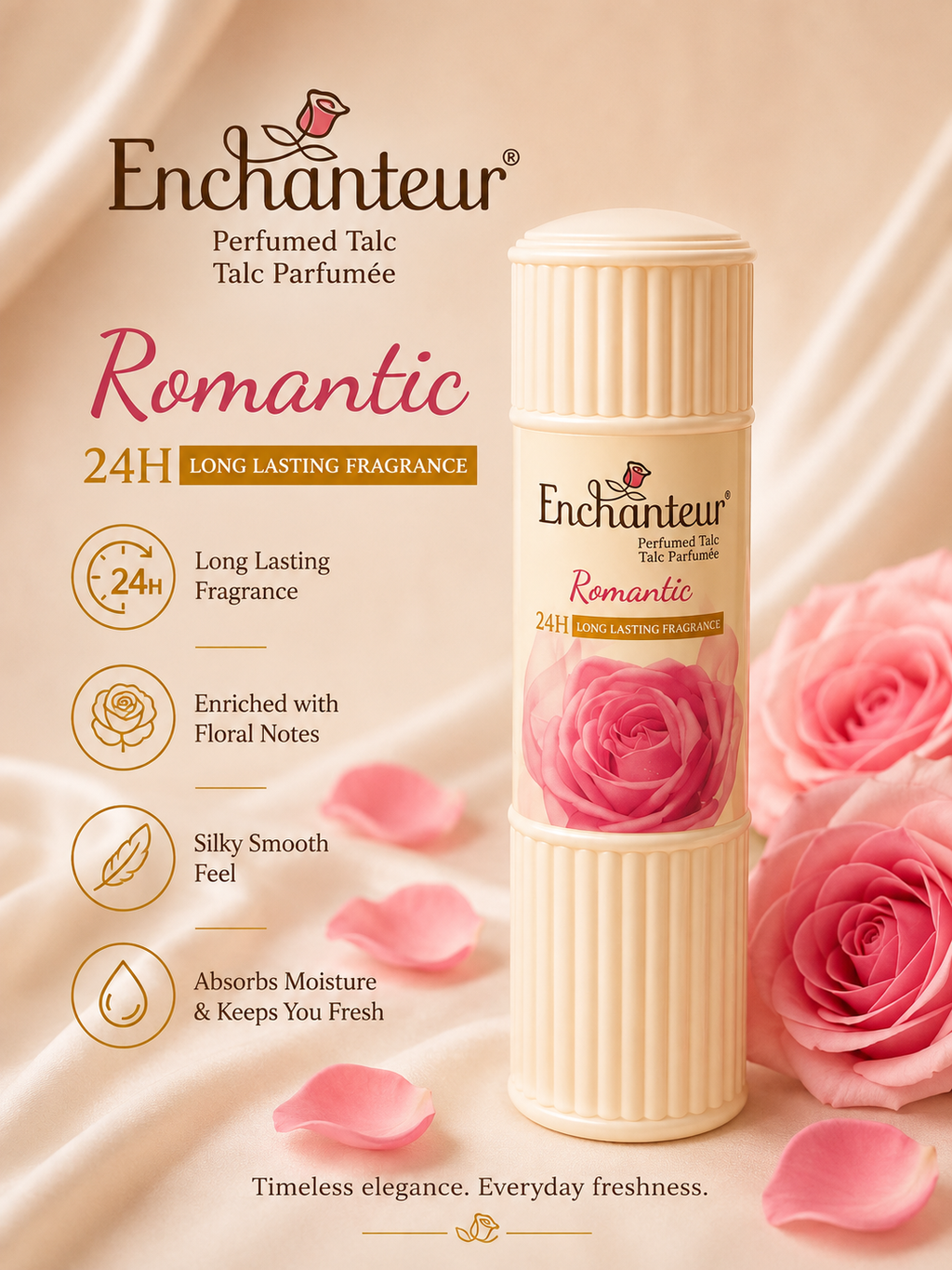 Enchanteur Romantic Perfumed Talc - 250 g