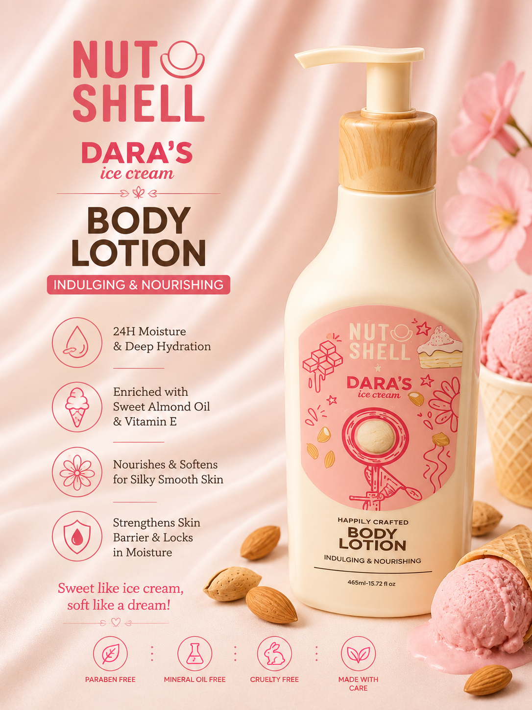 Nutshell - Macadamia & Rose Water - Body Lotion الصورة الرئيسية