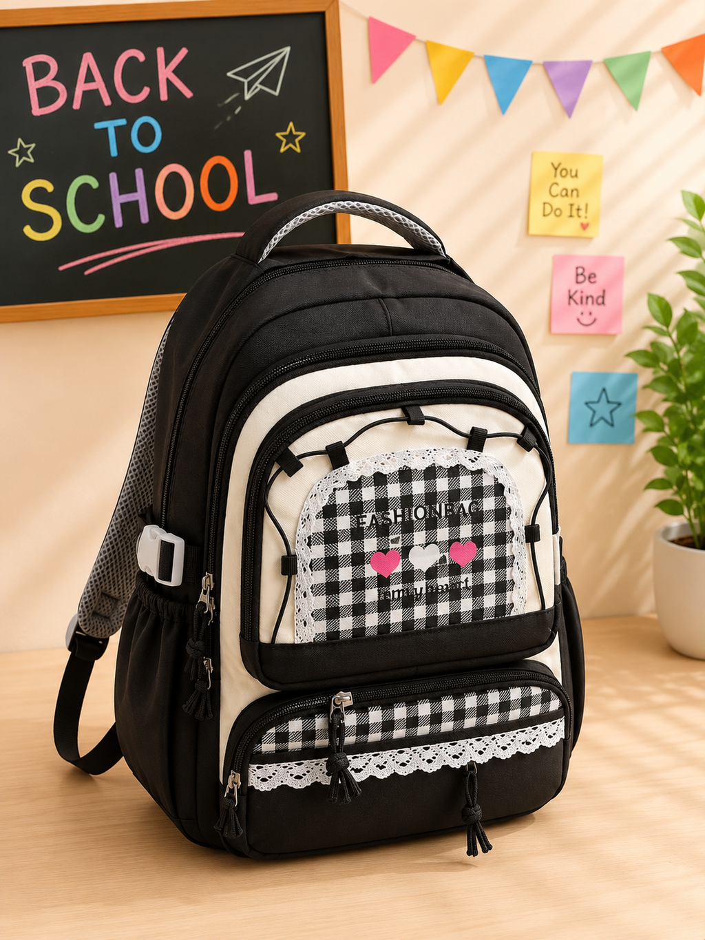 Fashion Heart School Backpack