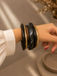Gold Black Bangles