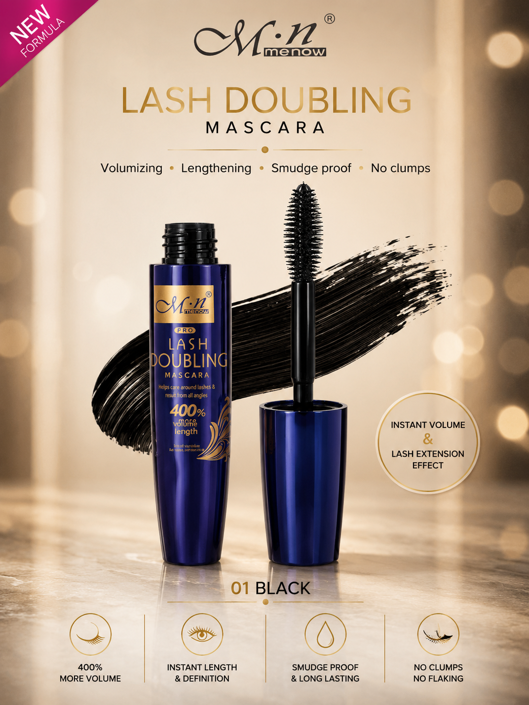 M.N 
Lash Doubling mascara