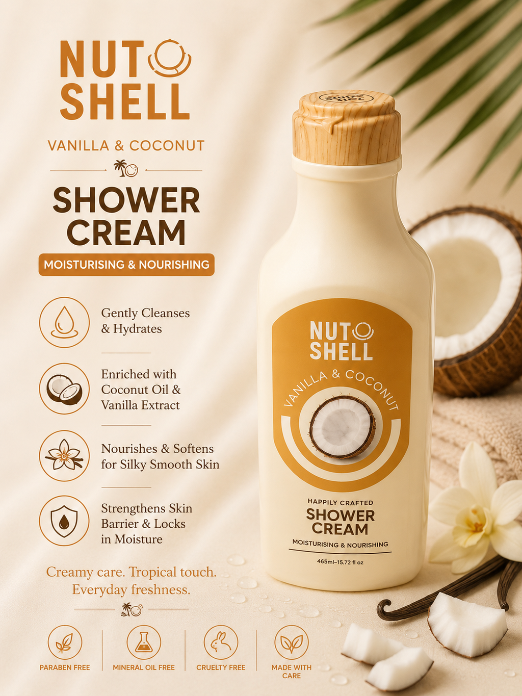 enchanteur shower cream nuto shell