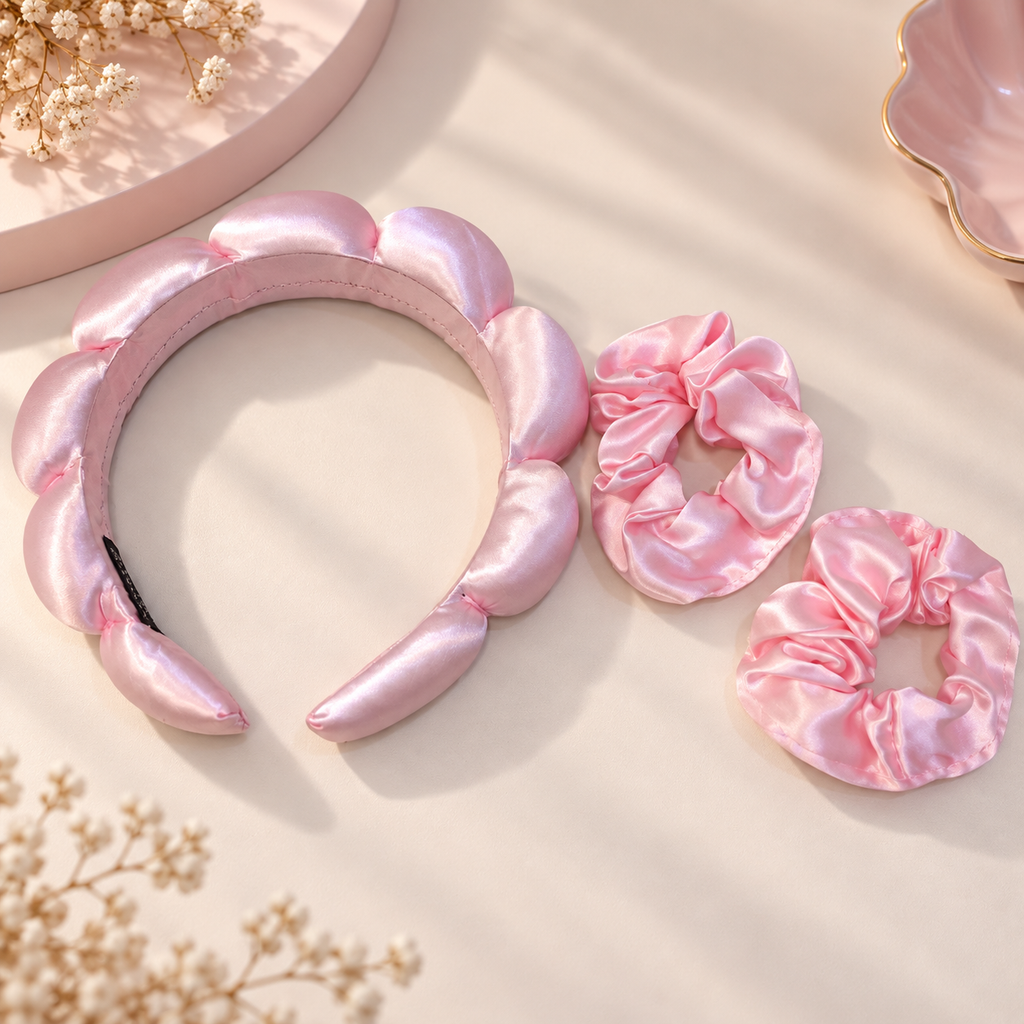Satin Bloom Hair Set 🌸