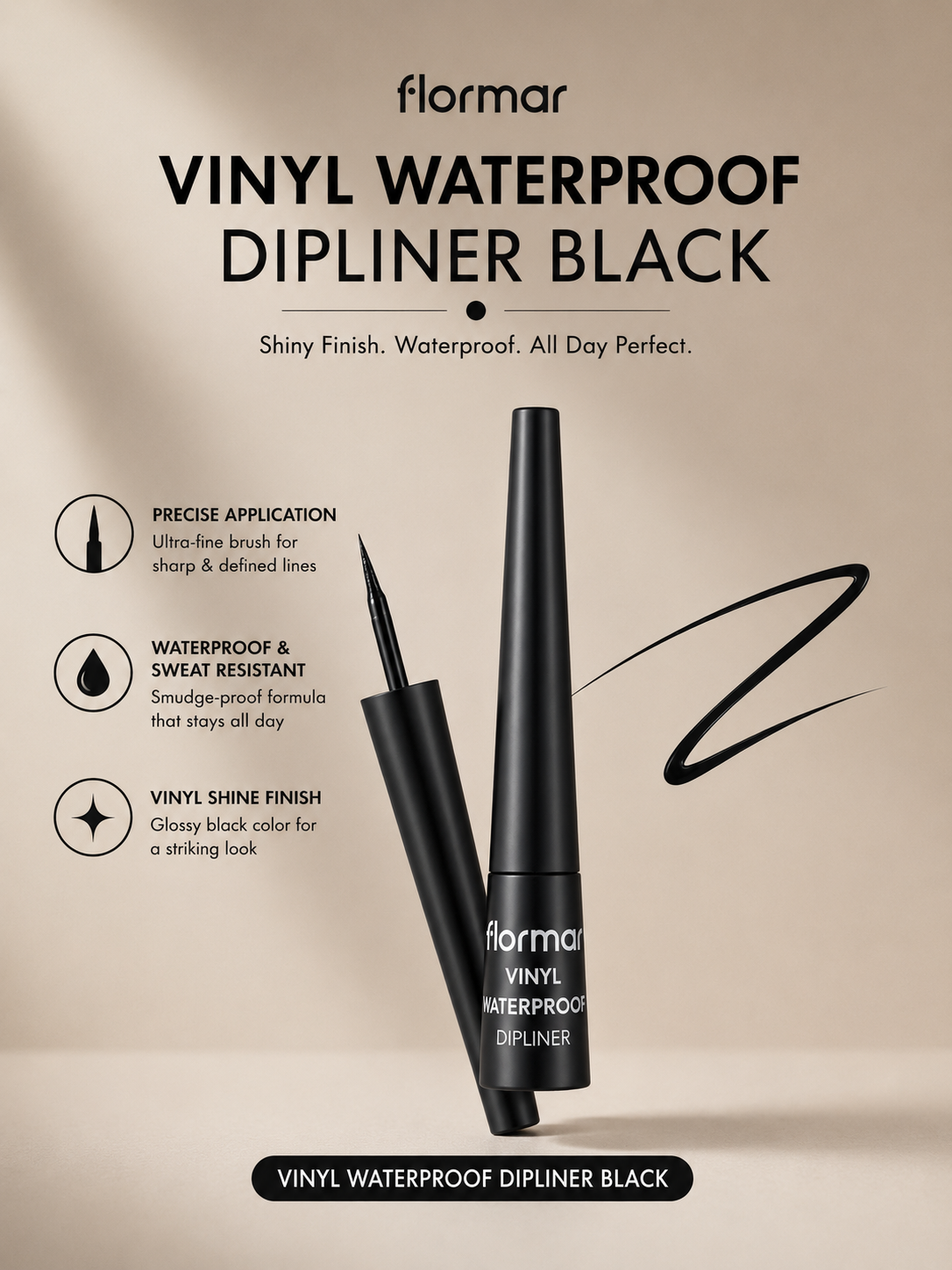Vinyl Waterproof Dipliner Black
