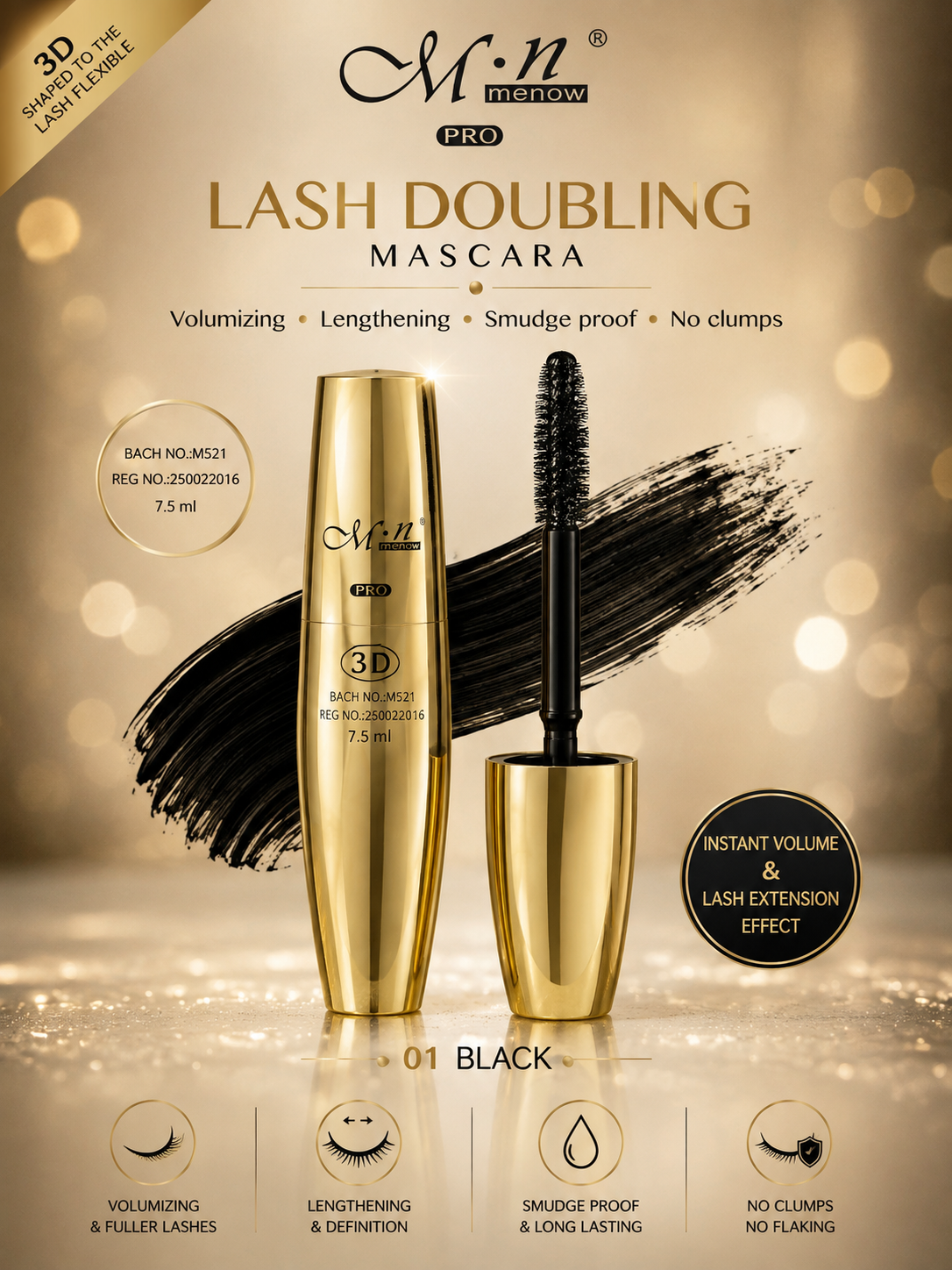 M.N 
Lash Doubling Mascara