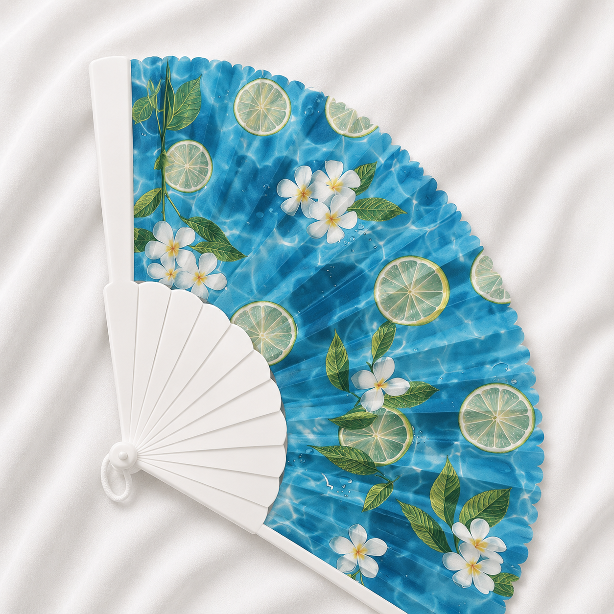 Hand Fan | Blue Lemon Main image