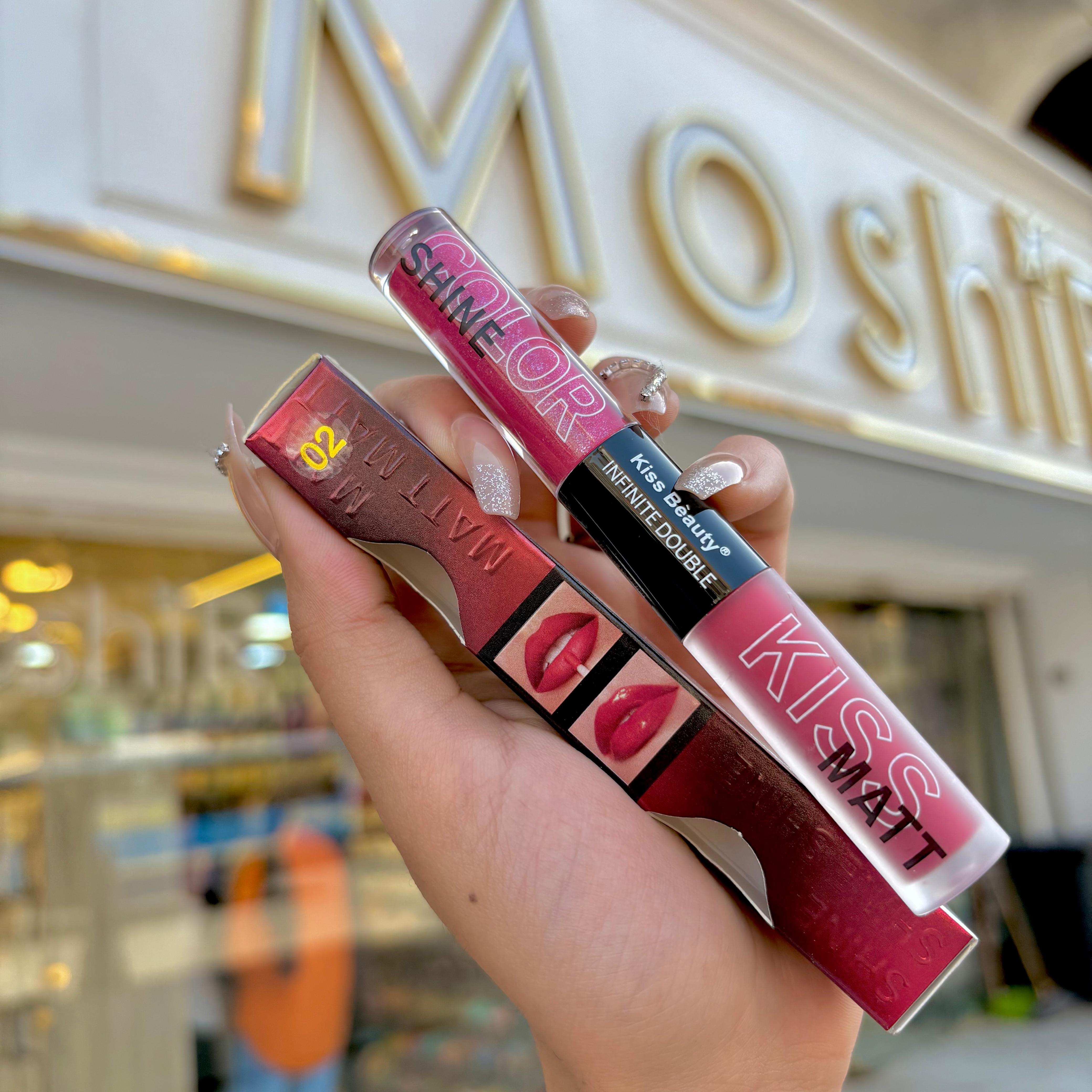 Kiss Beauty Double Liquid Lipstik - روج دبل كيس بيوتي